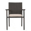 Chaise de salle à manger San Pico - Brun multi, 1 pièce avec coussin