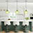 1 - Light Nickel Kitchen Island Pendant with Seed Glass Shade-120496399