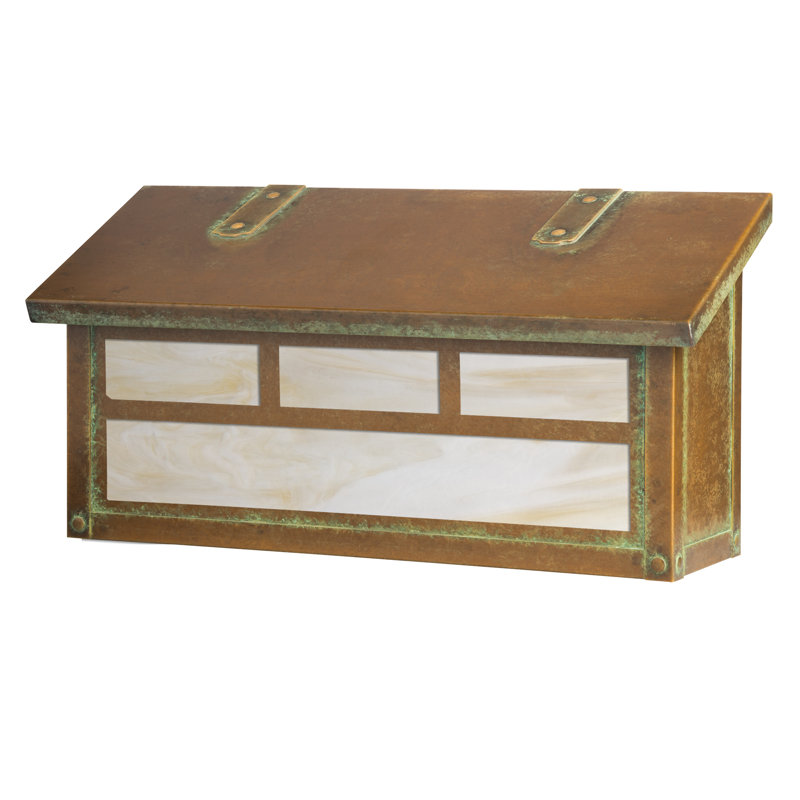 Boîte aux lettres murale double Giunta, Vert nouveau, Miel
