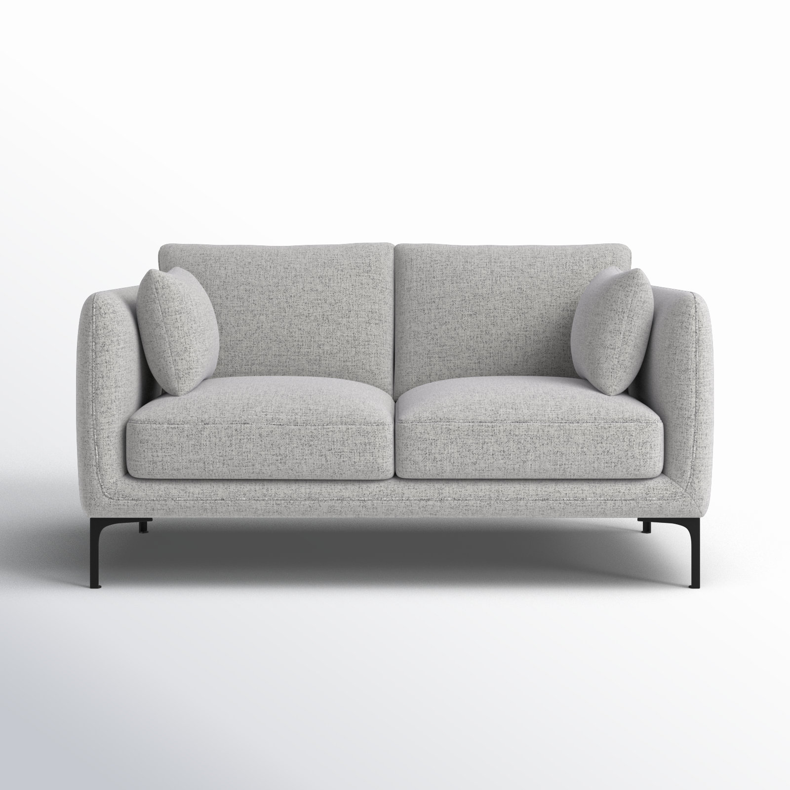 Rae 60'' Upholstered Loveseat, Gray Heathered
