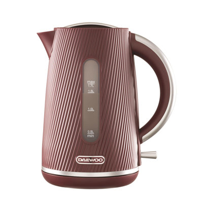 Daewoo Cascade 1.7L 3000W Fast Boil Electric Kettle Modern Sage, Black & Ruby