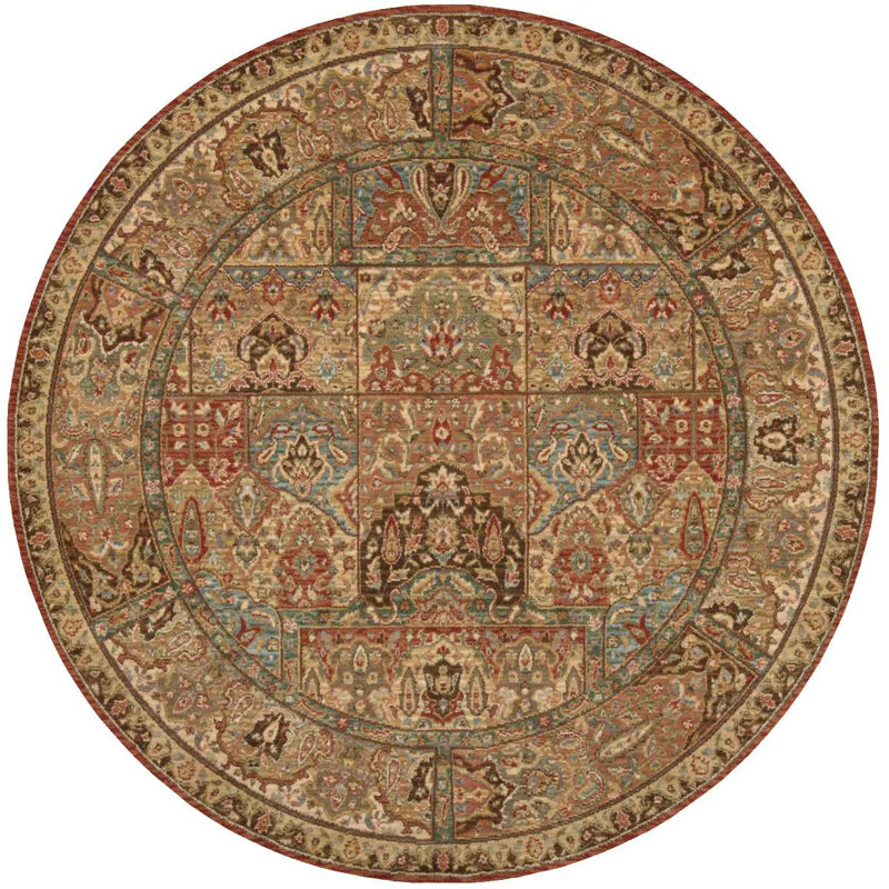 Neddra Wool Oriental Indoor Rug, Round 5'10"