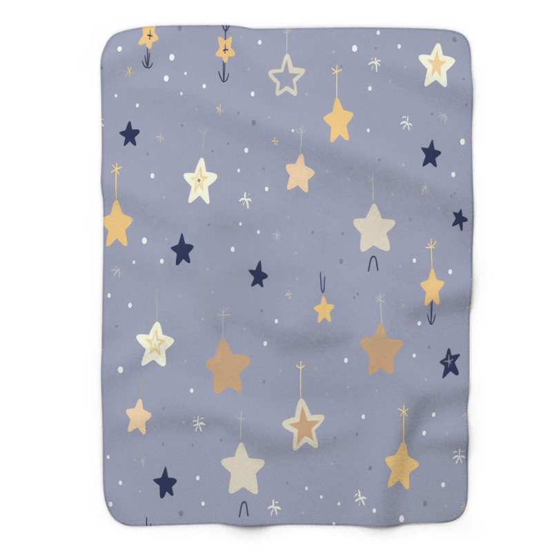 Motif étoilé - couverture de qualité supérieure 1 pièce, Lit simple