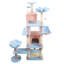Arbre à chat bleu de 71 pouces avec motif floral, grand coussin amovible et, pour les chats, grimpant à 8 niveaux, arbre à grattage large, aspect floral enchanteur, hauteur horizontale de 72 po