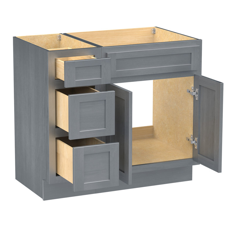 Base de meuble-lavabo simple 36 po seulement, Argent