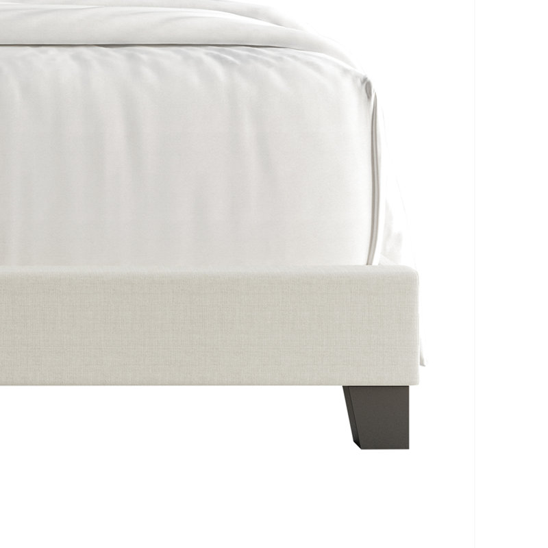 Emery Upholstered Panel Bed, Queen, Beige