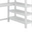 Lit mezzanine en bois massif avec bureau, lit mezzanine avec 4 tablettes de rangement-972167704