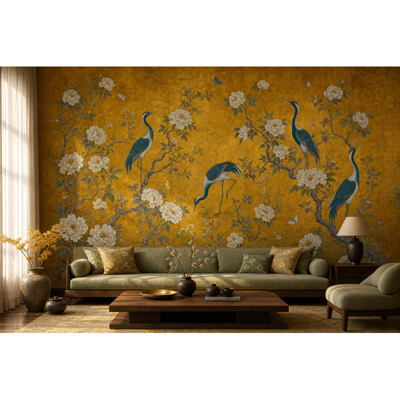Papier peint amovible chinois Mute, 100"x96", Non-Woven Nonpasted