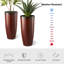Ensemble de 2 pots à fleurs surdimensionnés en faux cobalt 30 po-123175659-123175661