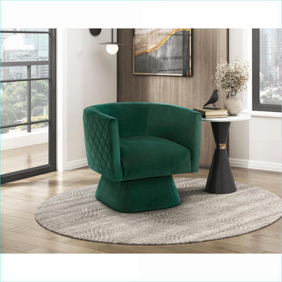 Fauteuil d'appoint pivotant en velours Sage Green