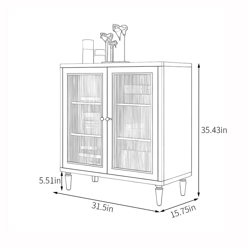 Armoire de rangement moderne et luxueuse, Or champagne
