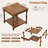 3-Piece Solid Wood Coffee Table Set, 2-Tier Living Room Table Set with Storage, Rectangle Coffee Table & 2 End Tables, Classic Dark Brown Finish