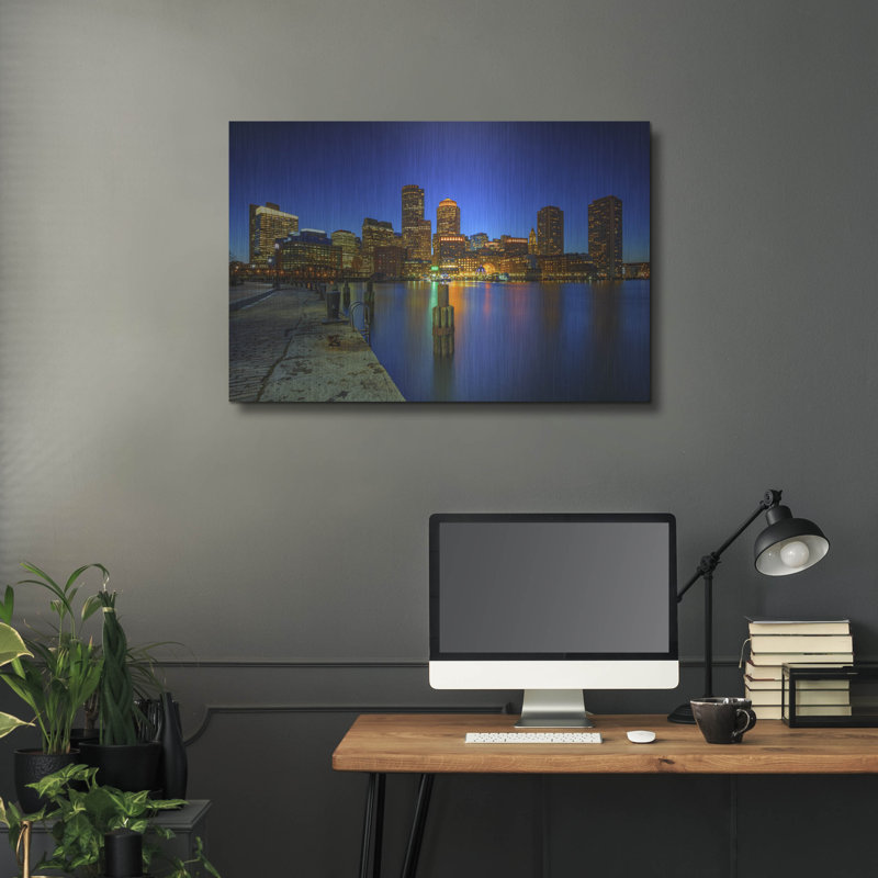 «Boston Twilight At Fan Pier» par Rick Berk, H 24 po x l 36 po