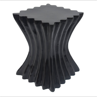 Table d'appoint d'extérieur, table de bout Wave Design, table d'appoint décorative, tabouret de jardin en béton léger pour patio