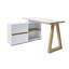 Club 55,12" L-Shaped Writing Desk with Storage Cabinet -377959246