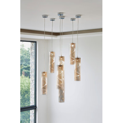 Luminaire suspendu cylindrique à 1 lumière Spiral