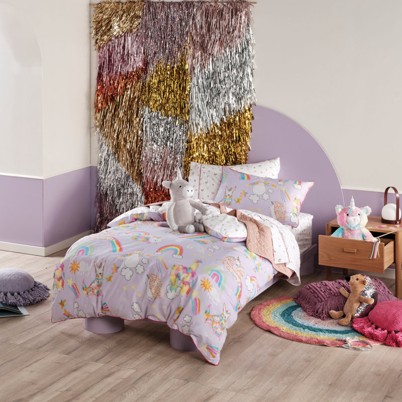 Unicorniverse Cotton Abstract Duvet Cover Set with Pillowcases Included, Double Duvet Cover + 2 Standard Pillowcases