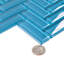 11"X 12.6" Herringbone Polished Glass Mosaic Tile-61266930