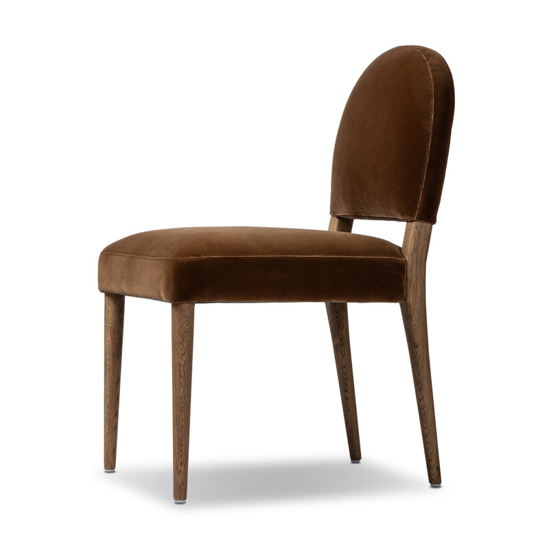Chaise d'appoint rembourrée Berkely, Surrey Ochre, Chêne grillé