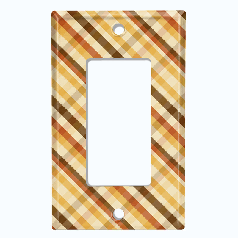 Patterned 1 - Gang Standard Wall Plate, Brown