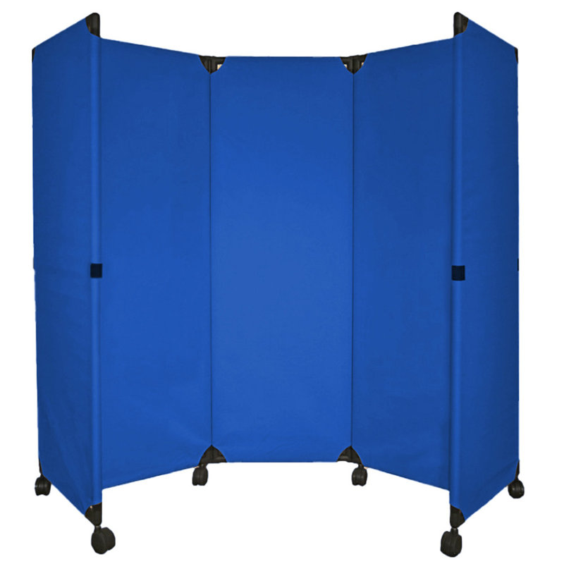 Cloisons de bureau pliantes portatives MP10, Bleu, H 72 po x l 120 po x P 4 po, 7