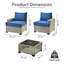 3 - Piece Outdoor Patio Sofa Wicker Modular Sectional Set With Lighted Coffee Table and Cushions-913218383