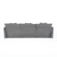 Grand canapé en chenille, canapé moderne à assise profonde, canapé modulaire gris pour le salon