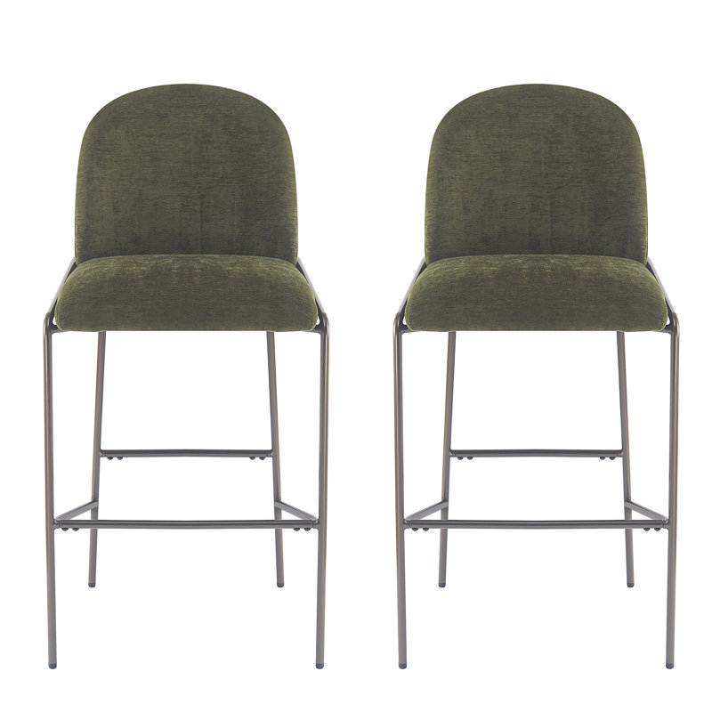Ensemble de 2 tabourets de bar Galen, Vert