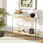 Rectangular Console Table Console Entryway Table Tempered Glass Frame For Living Room, Foyers: 100Cm-126429862