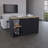 Kitchen Island With Large Countertop, Open Storage Shelves And Double Door Cabinet-1034582774