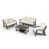 Coussin beige / structure grise