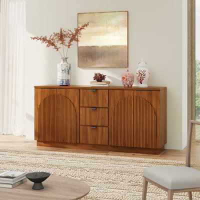 Designer 66.9'' Wide Curved Three-dimensional Texture Sideboard