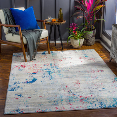 Tapis Griffiths bleu; rouge