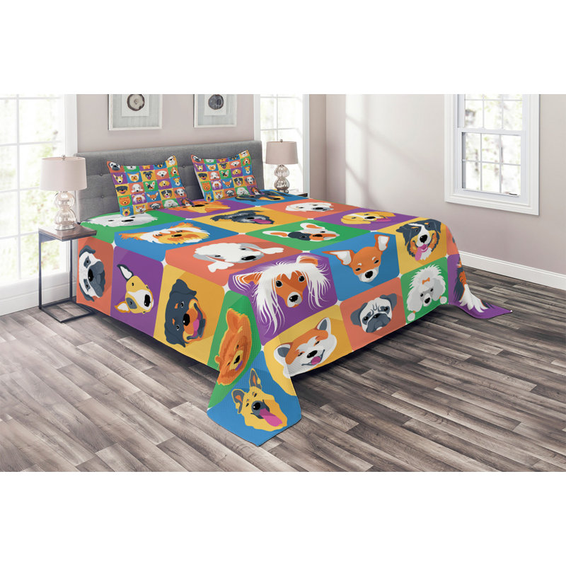 Dog Farmhouse / Country Polyester Coverlet