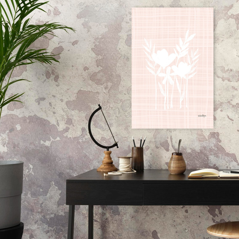 Happy Florals II, art floral contemporain, H 24 po x l 16 po