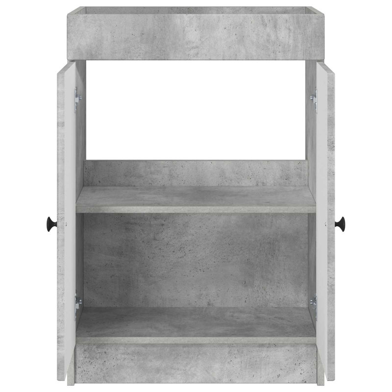 78.5cm Bathroom Vanity Base Only, Concrete Grey