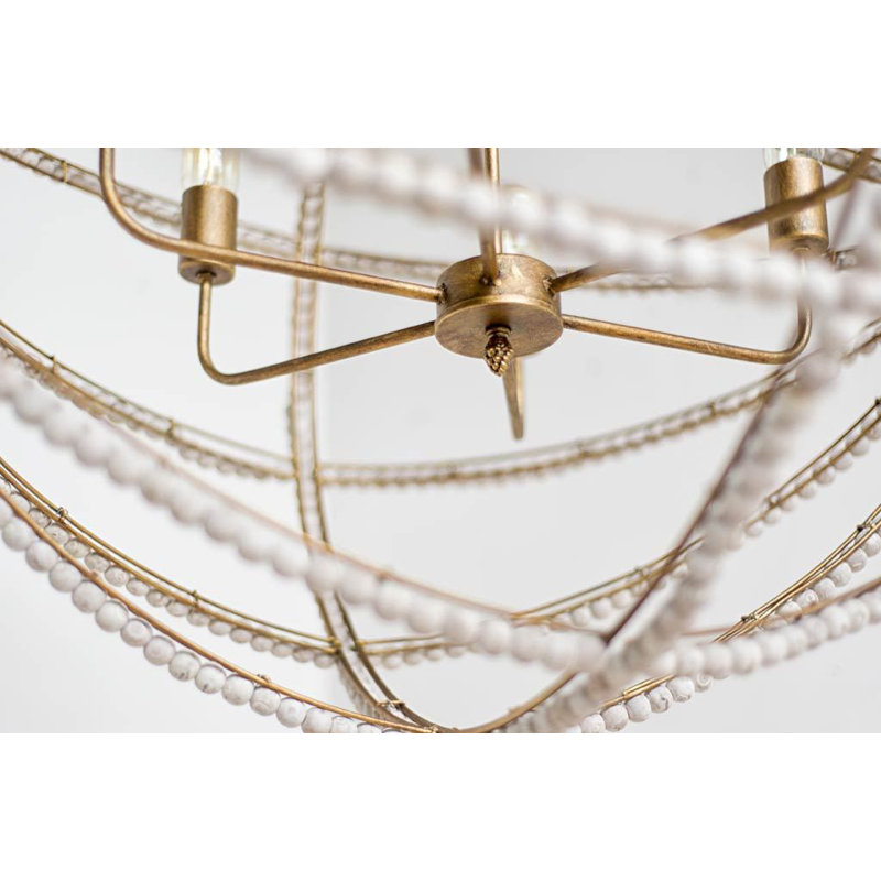6 - Light Chandelier, White