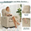Fauteuil inclinable oscillant inclinable en velours côtelé de 36 po avec port USB Type-C de Bréh, accoudoir inclinable pivotant pour chambre de bébé-815929269