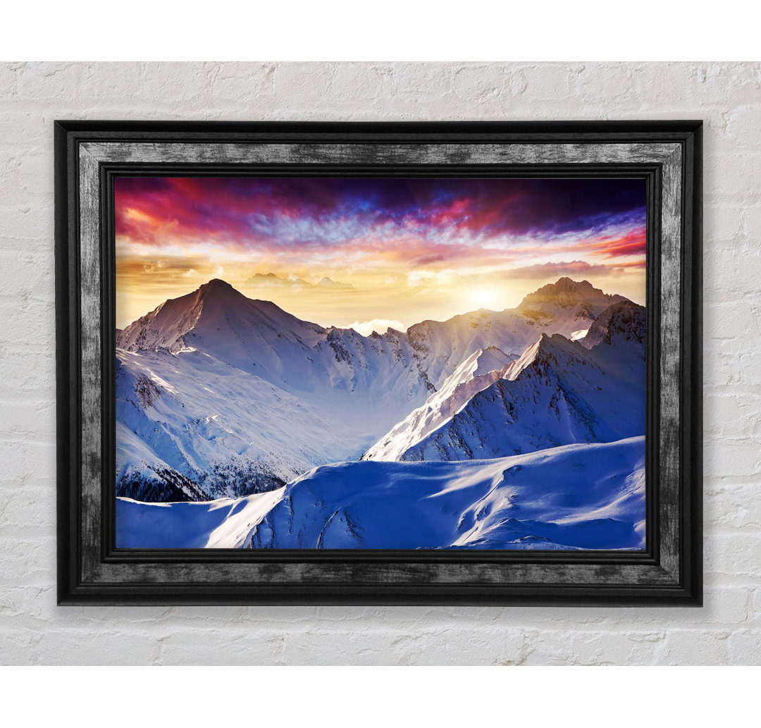 Gerahmtes Leinwandbild Snow Mountains 1