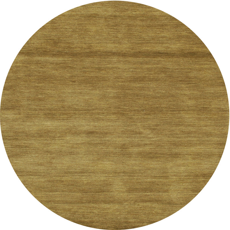 Tapis contemporain brun, Rond 5 pi