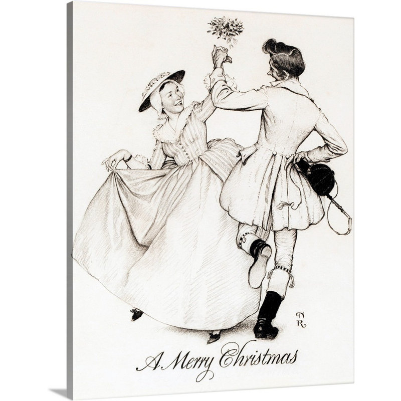 Art mural sur toile Mistletoe Dance, H 30 po x l 24 po x P 1,25 po, Toile tendue