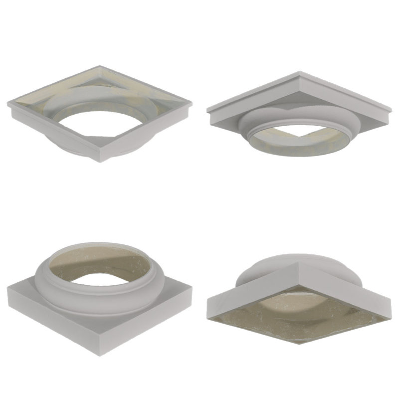 Colonne ronde Endura-Stone, 10 po de diamètre x H 5 pi, Base toscane et capitale toscane, Plan type A - non fendu / entier