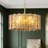 Mesmer 8-Light Hammered Amber Glass Chandelier