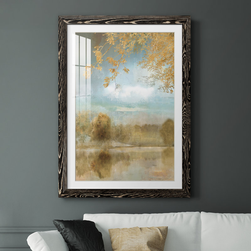 Golden Fall - impression encadrée, Papier encadré noir, H 31,5 po x l 23,5 po x P 1,5 po