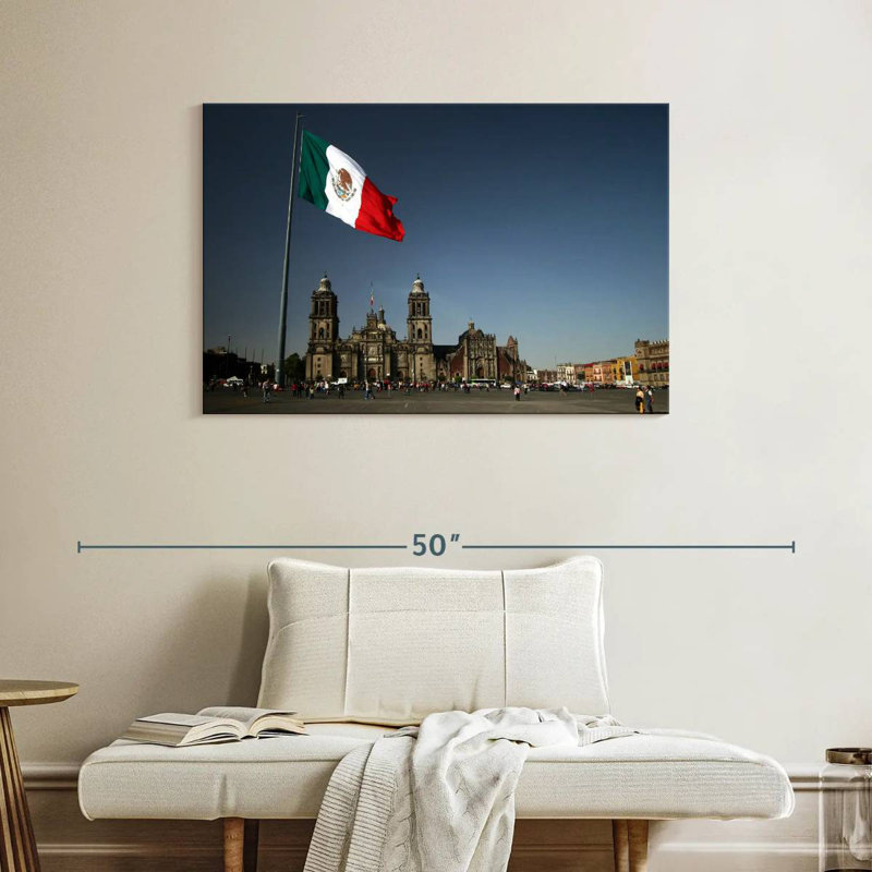 Drapeau mexicain Sirci à Zocalo, H 26 po x l 39 po