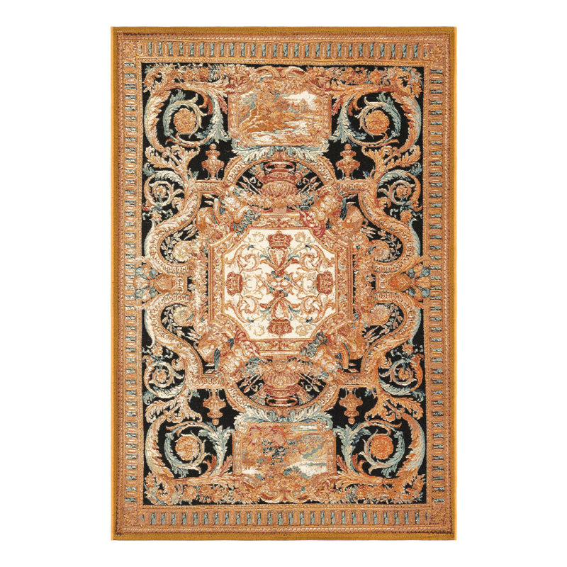 Tapis d'extérieur traditionnel, Rectangle 4 pi 1 po x 6 pi 1 po