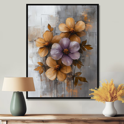 Golden Zinnias Flowers Wild Beauty Unfolded II - Zinnias Framed Prints