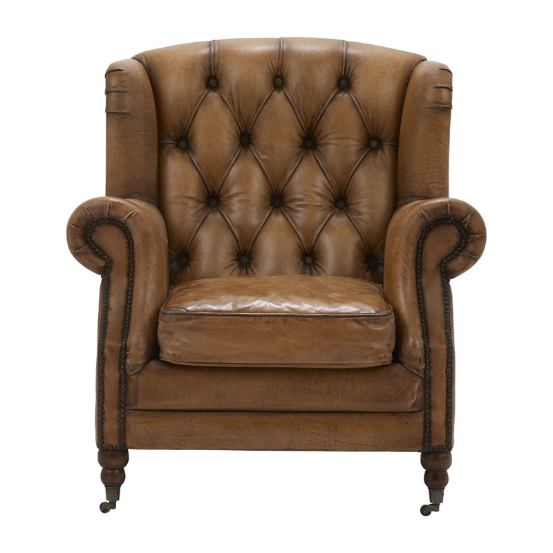 ARMCHAIR IN ANTIQUED BUFFALO