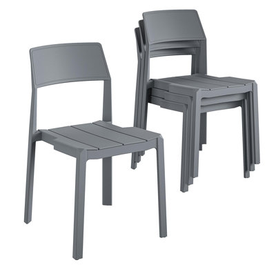 Chandler Stacking Patio Dining Side Chair by Novogratz