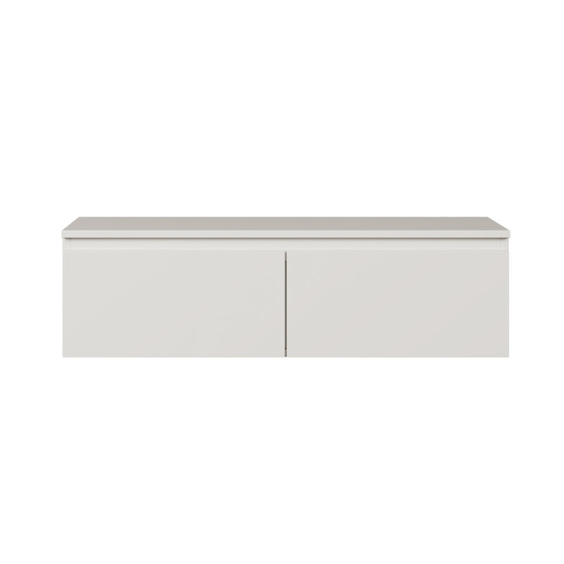 Syvanna Wall-Mounted TV Cabinet, 28.4cm H x 100cm L x 31.8cm W, White